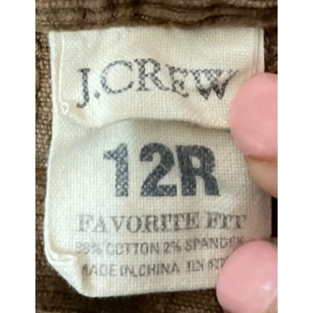 J.Crew Womens Boho Brown Corduroy Stretch Favorite Fit Pants Stretch Bootcut 12R